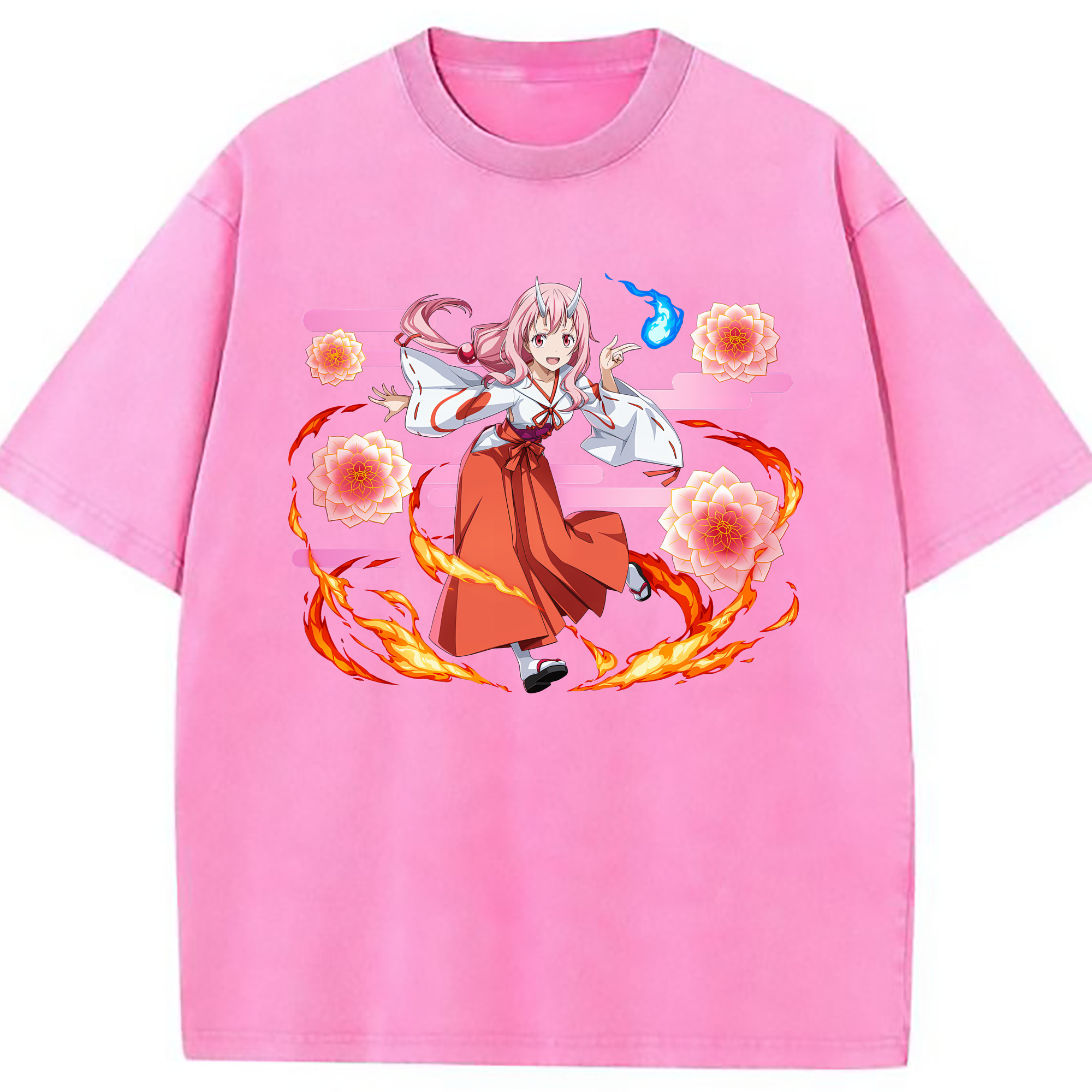 （画像用） 転スラ Regarding Reincarnated to Slime 綿100% ヴィンテージ風 半袖Tシャツ（フロントプリント）